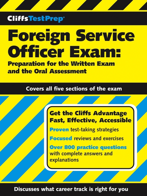 Title details for CliffsTestPrep Foreign Service Officer Exam by Fred N. Grayson - Available